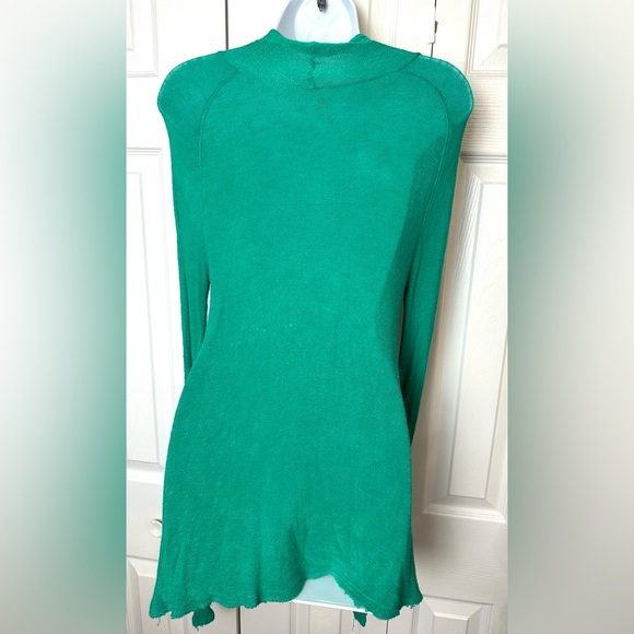 FREE PEOPLE Intimately Weekend Snuggle Turtleneck Shirt Top Blouse Emerald Kelly - Picture 7 of 15